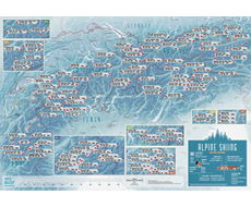 Stírací mapa Alpského lyžování