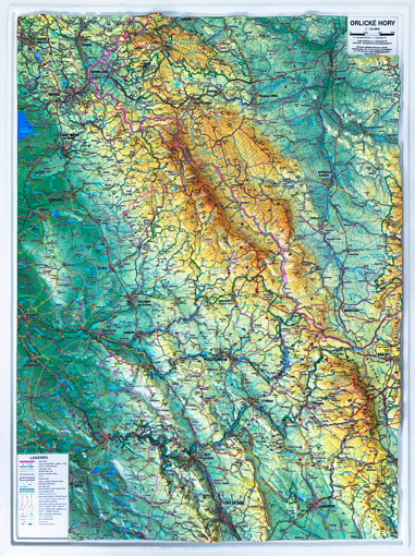 Plastická mapa Orlické hory