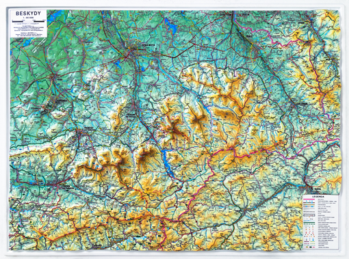 Plastická mapa Beskydy