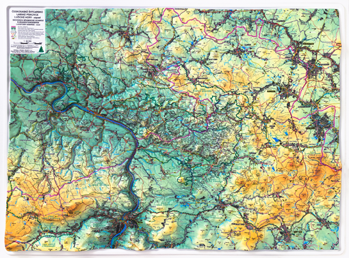 Plastická mapa Českosaské Švýcarsko