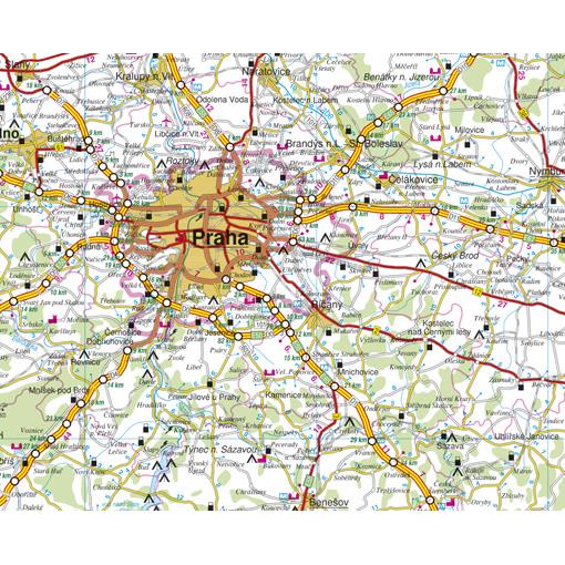Silniční nástěnná mapa ČR PF440