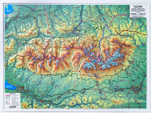 Plastická mapa Tatry