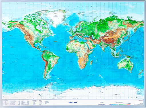 Plastická mapa světa