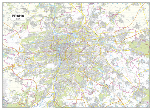 Nástěnná mapa Praha
