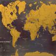 Stírací mapa světa černá
