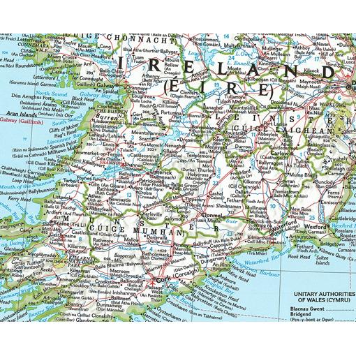 Nástěnná mapa Velké Británie a Irska

