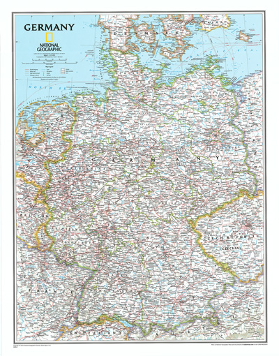 Nástěnná mapa Německa 


