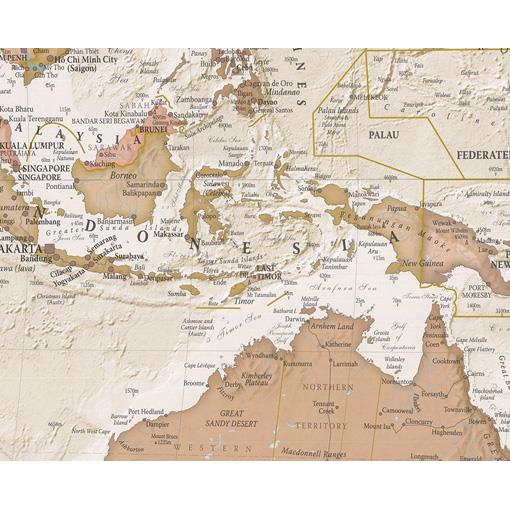 Politická nástěnná mapa světa Antique 