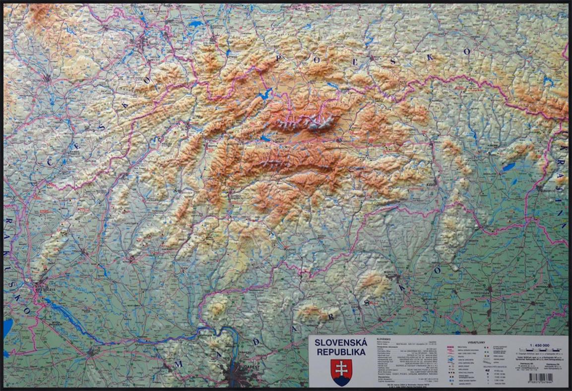 Plastická mapa Slovensko