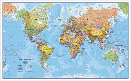 Politická nástěnná mapa světa CE20