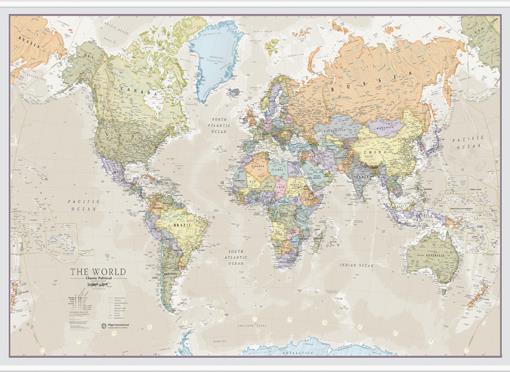 Politická nástěnná mapa světa Classic CE40