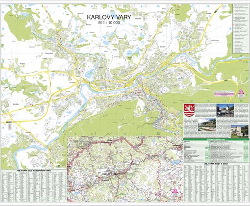 Nástěnná mapa Karlovy vary