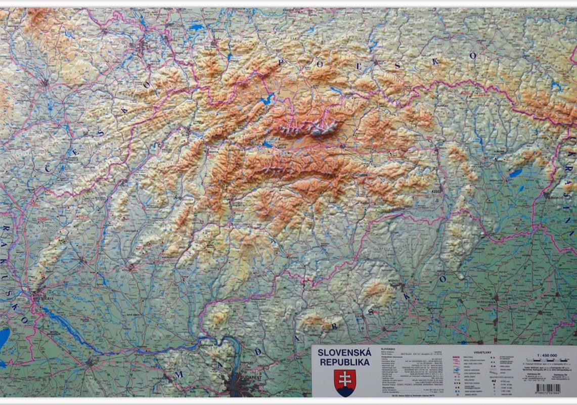 Plastická mapa Slovensko