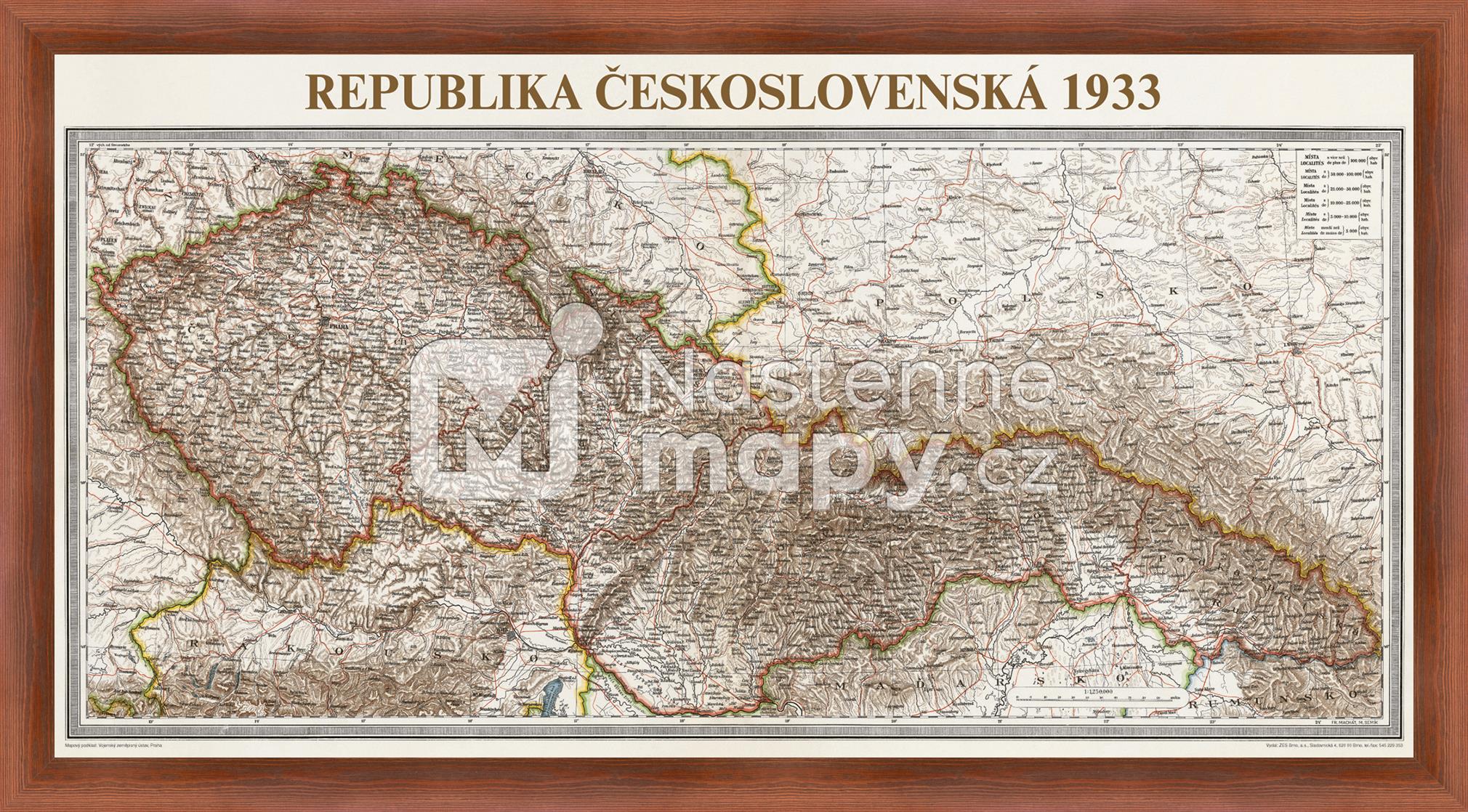 Mapa Ceskoslovenska