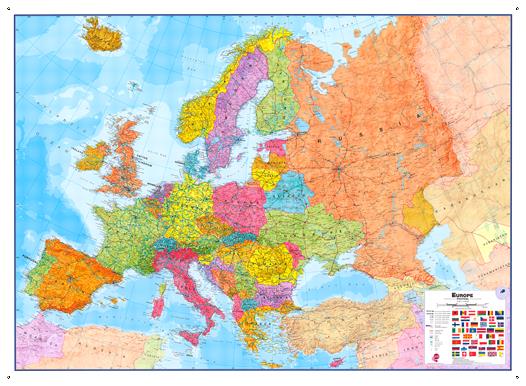 Politická nástěnná mapa Evropy CE4300- 2. jakost
