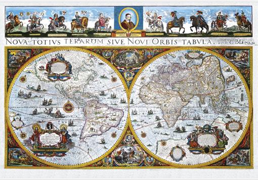 Historická nástěnná mapa světa – Historický svět