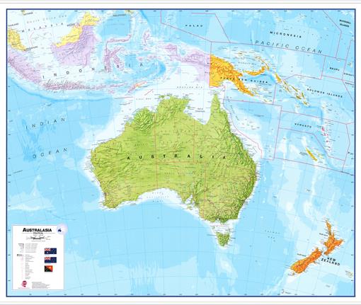 Politická nástěnná mapa Austrálie CE