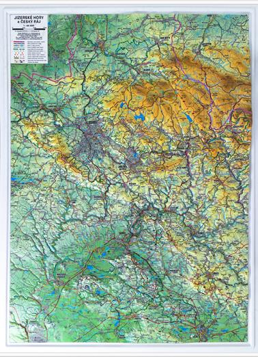 Plastická mapa Jizerské hory a Český ráj