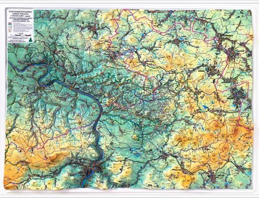 Plastická mapa Českosaské Švýcarsko