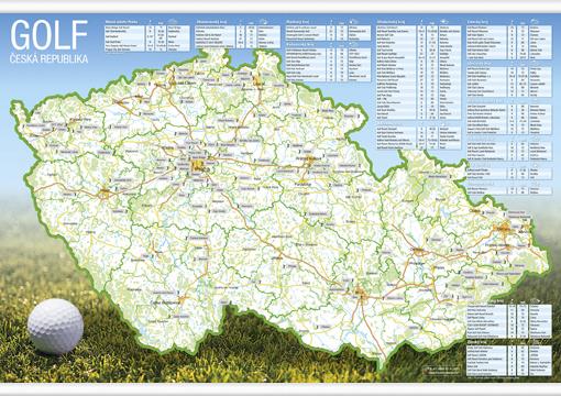 Stírací mapa golfových hřišť ČR