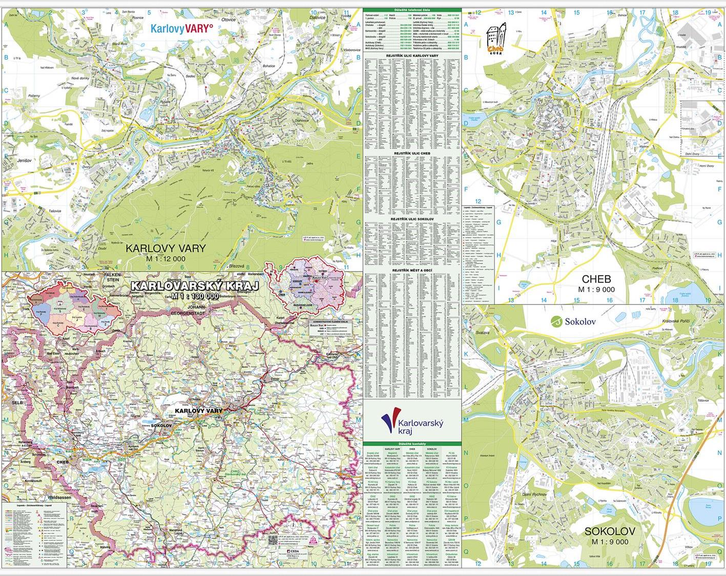 Nástěnná mapa Karlovarský kraj PF130