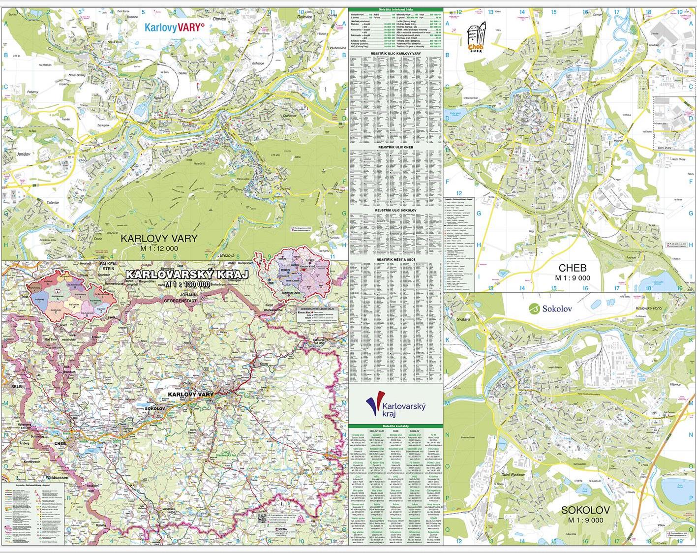 Nástěnná mapa Karlovarský kraj PF130