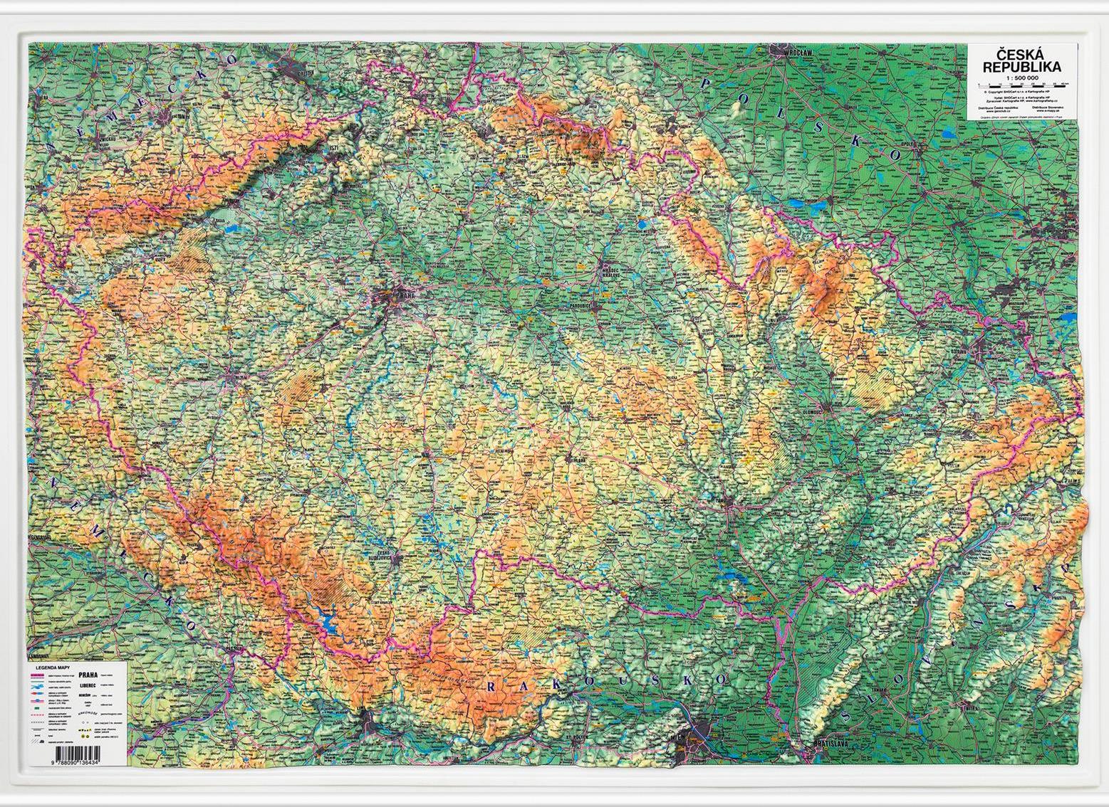 Plastická mapa ČR – 2. jakost