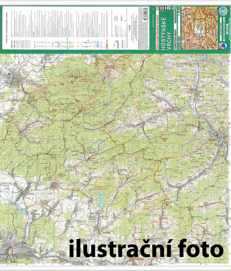 Nástěnná mapa Telčsko - turistická (98)