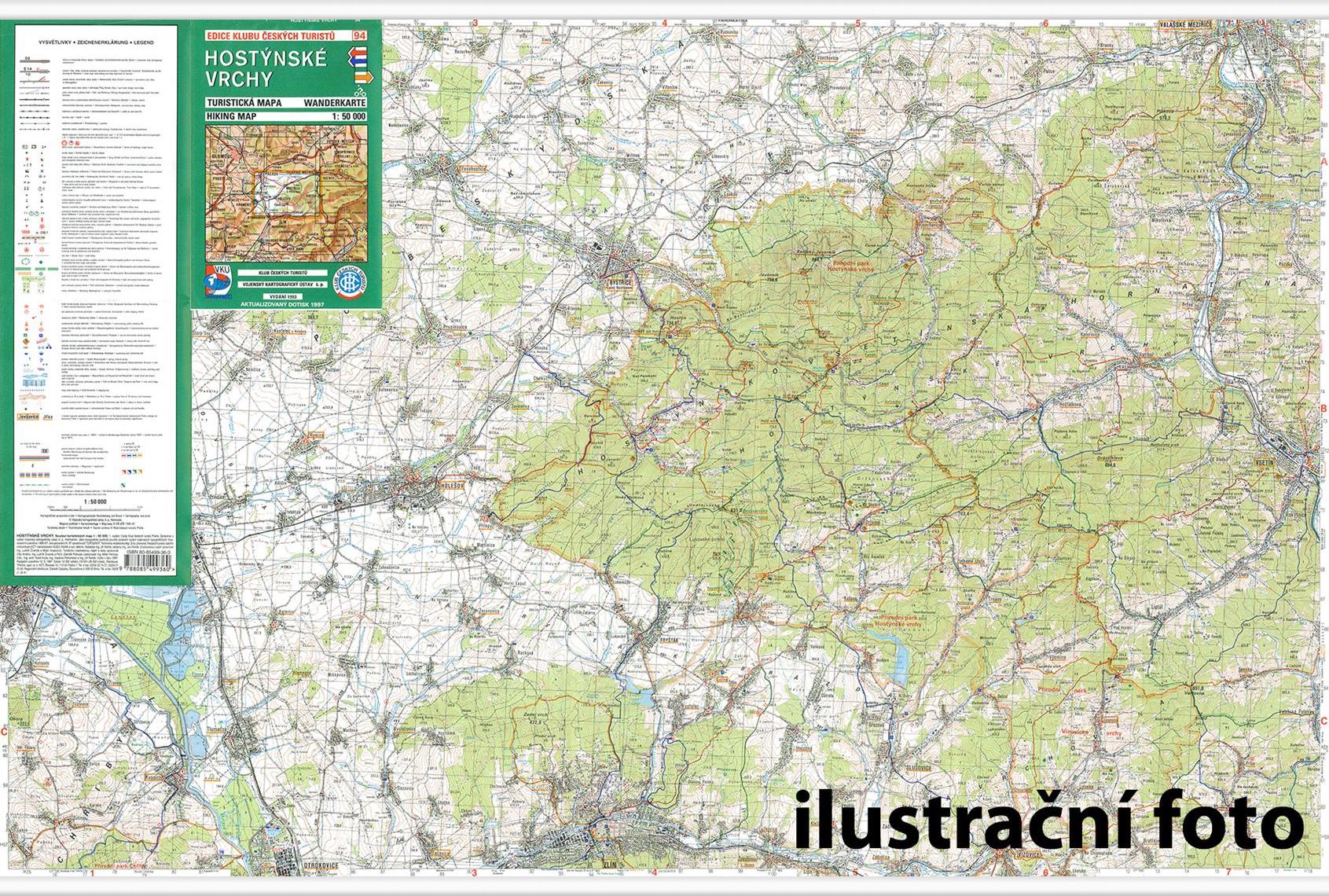 Nástěnná mapa Krušné hory Chomutovsko a Mostecko - turistická (05)