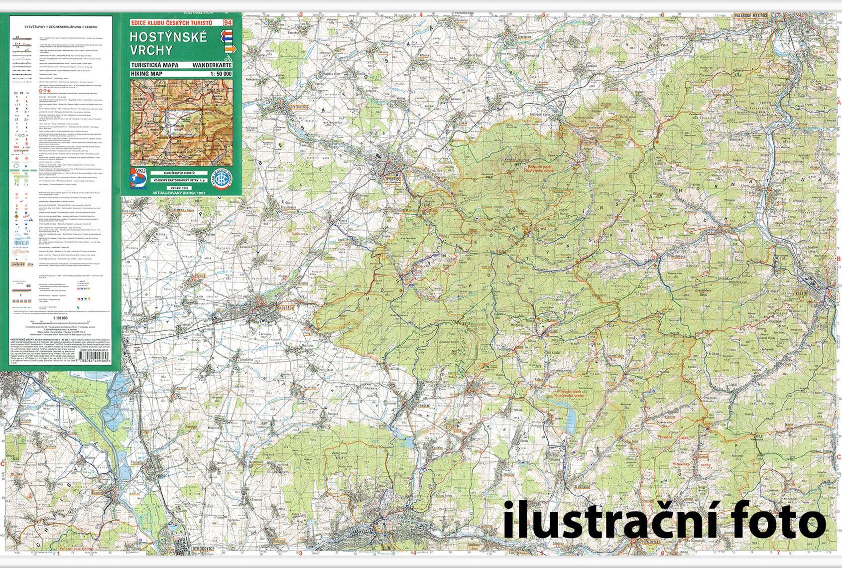 Nástěnná mapa Třebíčsko - turistická (80) - LIŠTY