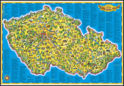 Dětská nástěnná mapa České republiky