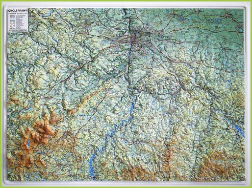 Plastická mapa Okolí Prahy
