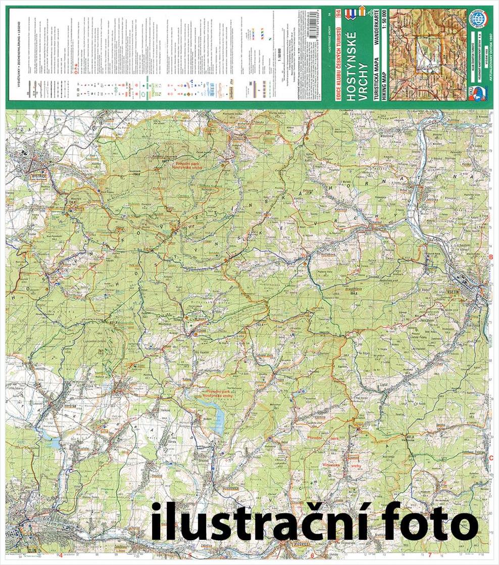 Nástěnná mapa Jizerské hory a Frýdlantsko - turistická (20)