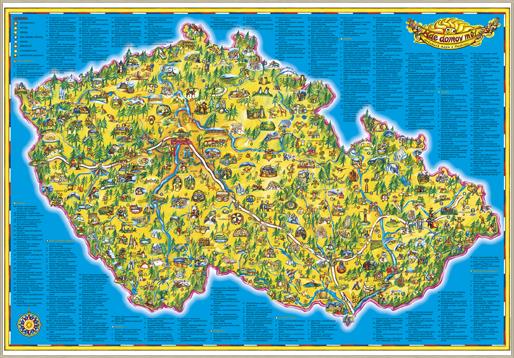 Dětská nástěnná mapa ČR malá