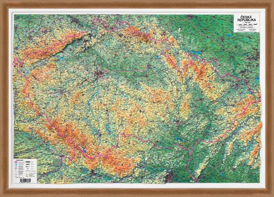 Plastická mapa ČR 