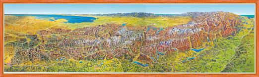 Panoramatická mapa Alp