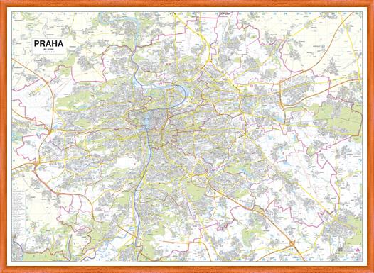 Nástěnná mapa Praha - výprodej