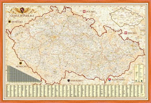 Silniční nástěnná mapa ČR Exclusive EX370