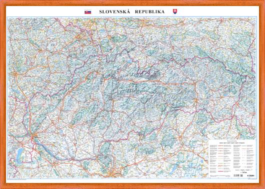 Silniční nástěnná mapa Slovenska LA400


