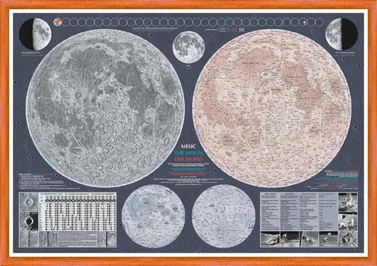 Nástěnná mapa Měsíce