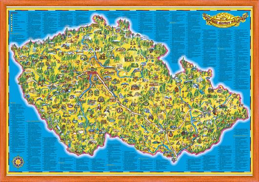 Dětská nástěnná mapa České republiky