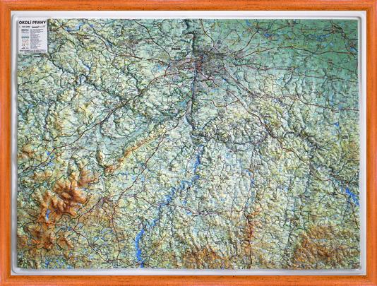 Plastická mapa Okolí Prahy