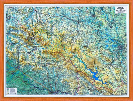 Plastická mapa Šumavy