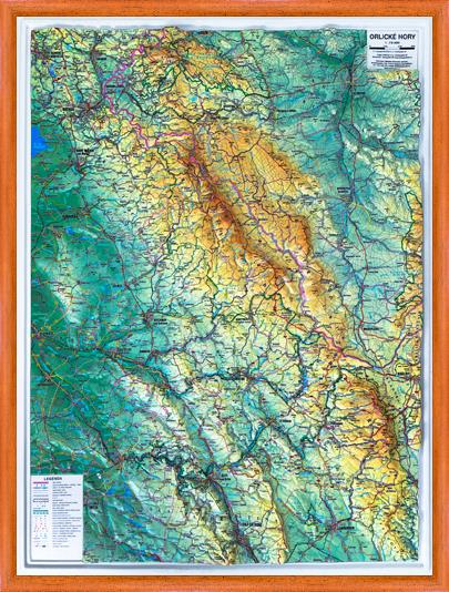 Plastická mapa Orlické hory