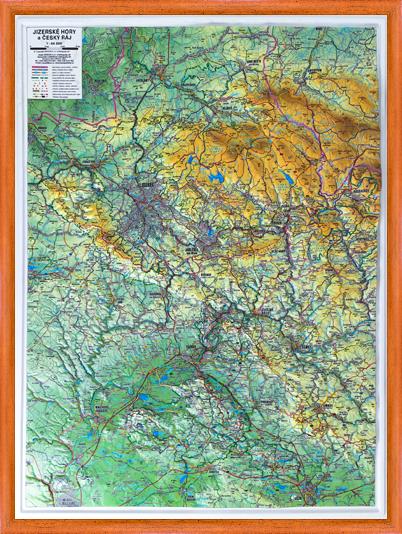 Plastická mapa Jizerské hory a Český ráj