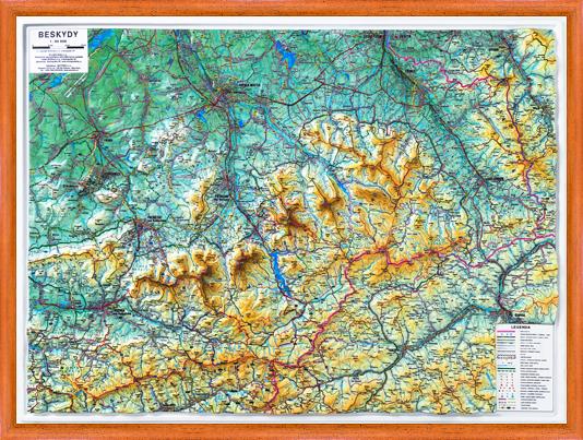 Plastická mapa Beskydy