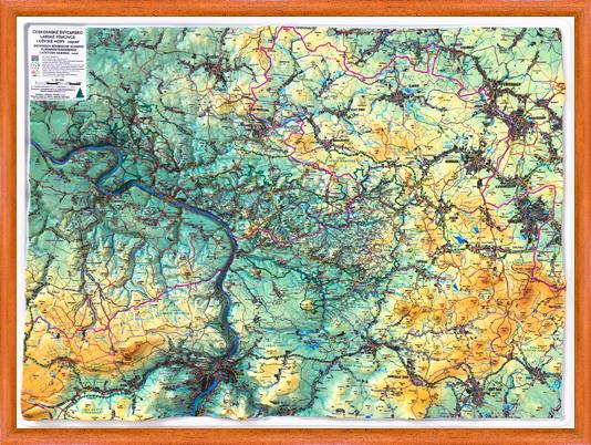 Plastická mapa Českosaské Švýcarsko