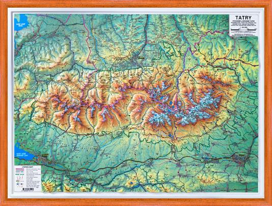 Plastická mapa Tatry