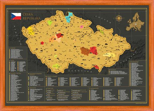 Stírací mapa Česká republika TR