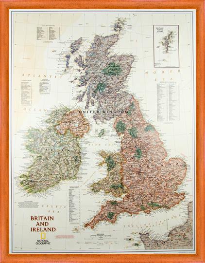 Nástěnná mapa Británie a Irska NG